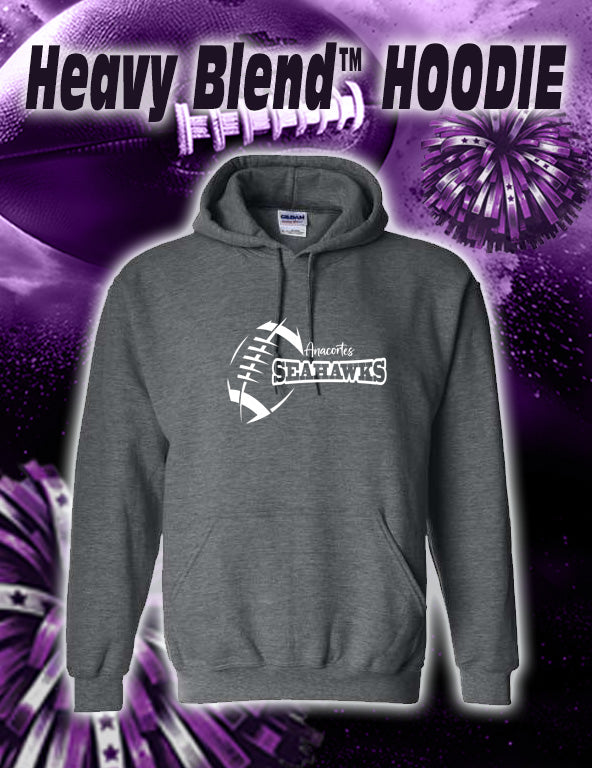 ANACORTES SEAHAWKS LARGE FOOTBALL - 50/50 HOODIE