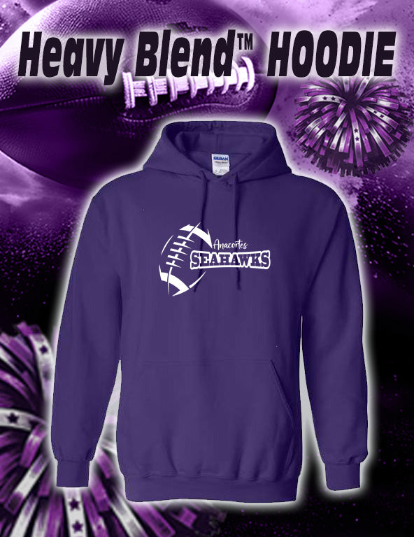 ANACORTES SEAHAWKS LARGE FOOTBALL - 50/50 HOODIE