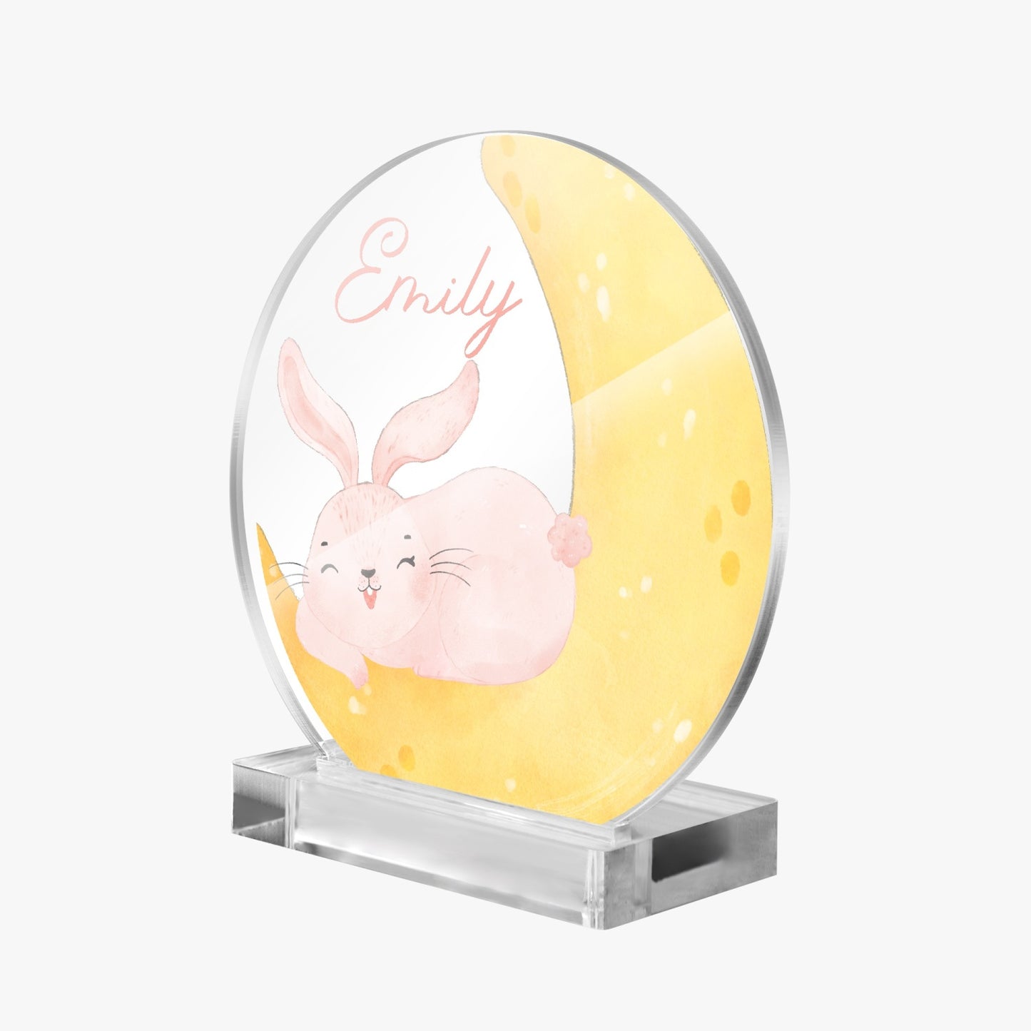 1062. Acrylic Plaque with Stand - Round