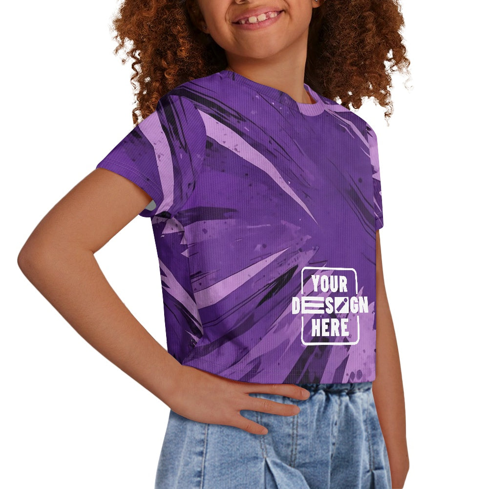 Girls exposed navel T -shirt