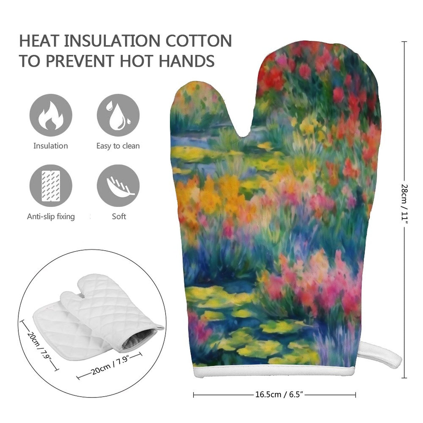 WILDFLOWER POND Oven Mitt Set of 2