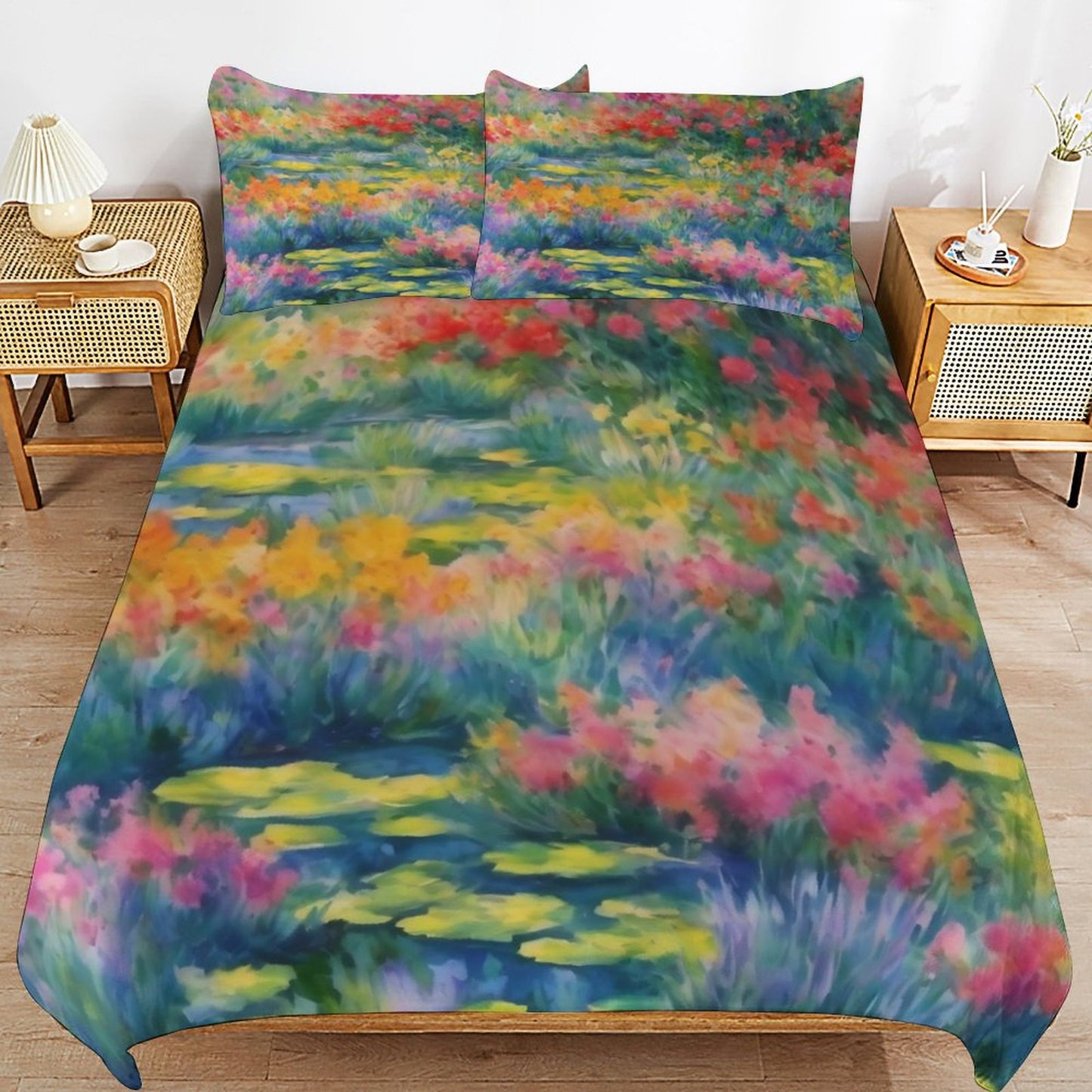 WILDFLOWER POND 3-Piece Bedding Set-90"x90"