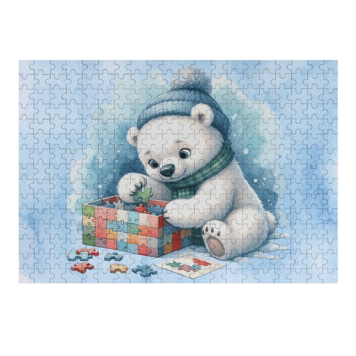 Winter Baby Bear Wooden Picture Puzzle
