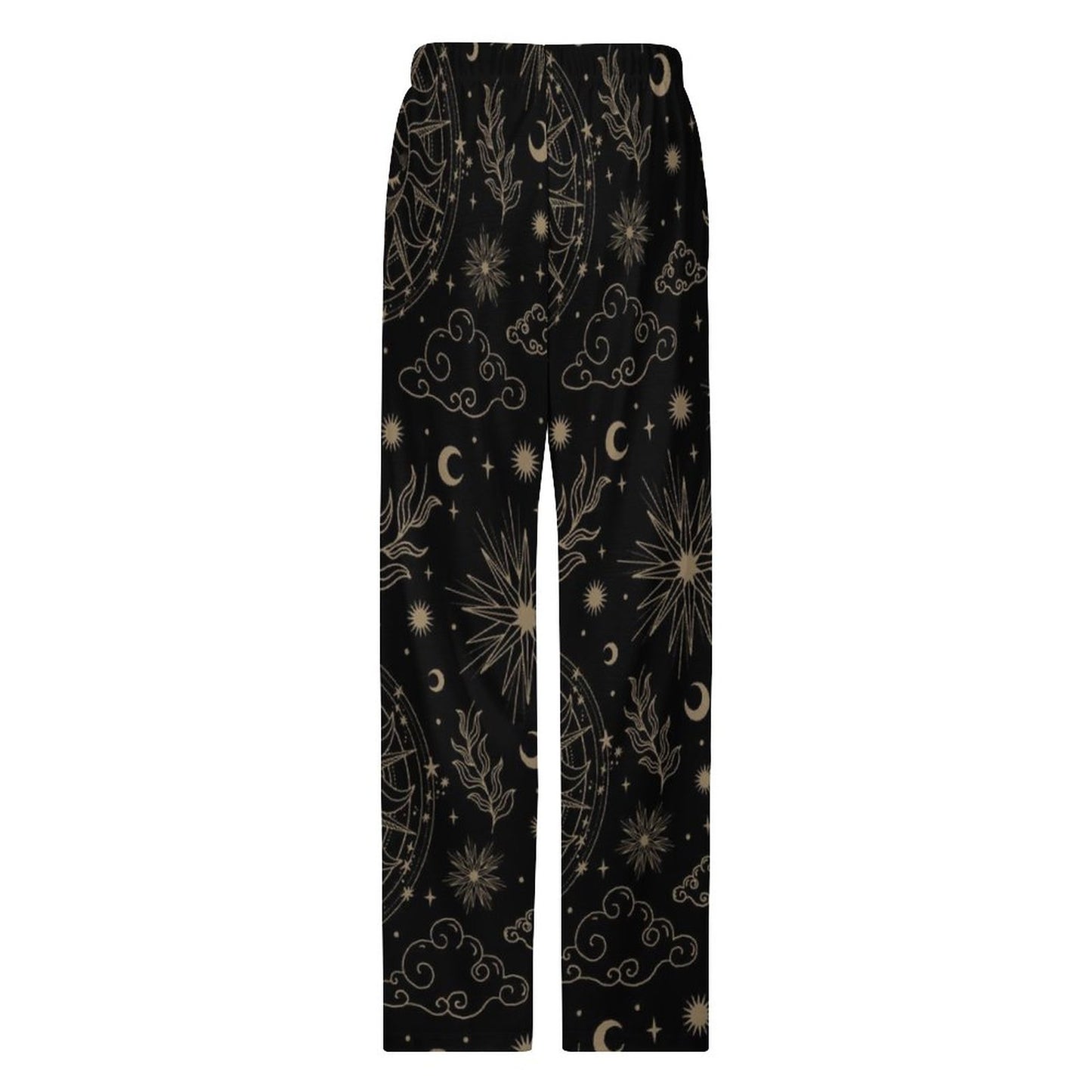 170gsm Faux Cotton Drawstring Women Wide Leg Pajamas Pants LM072 (All-Over Printing)