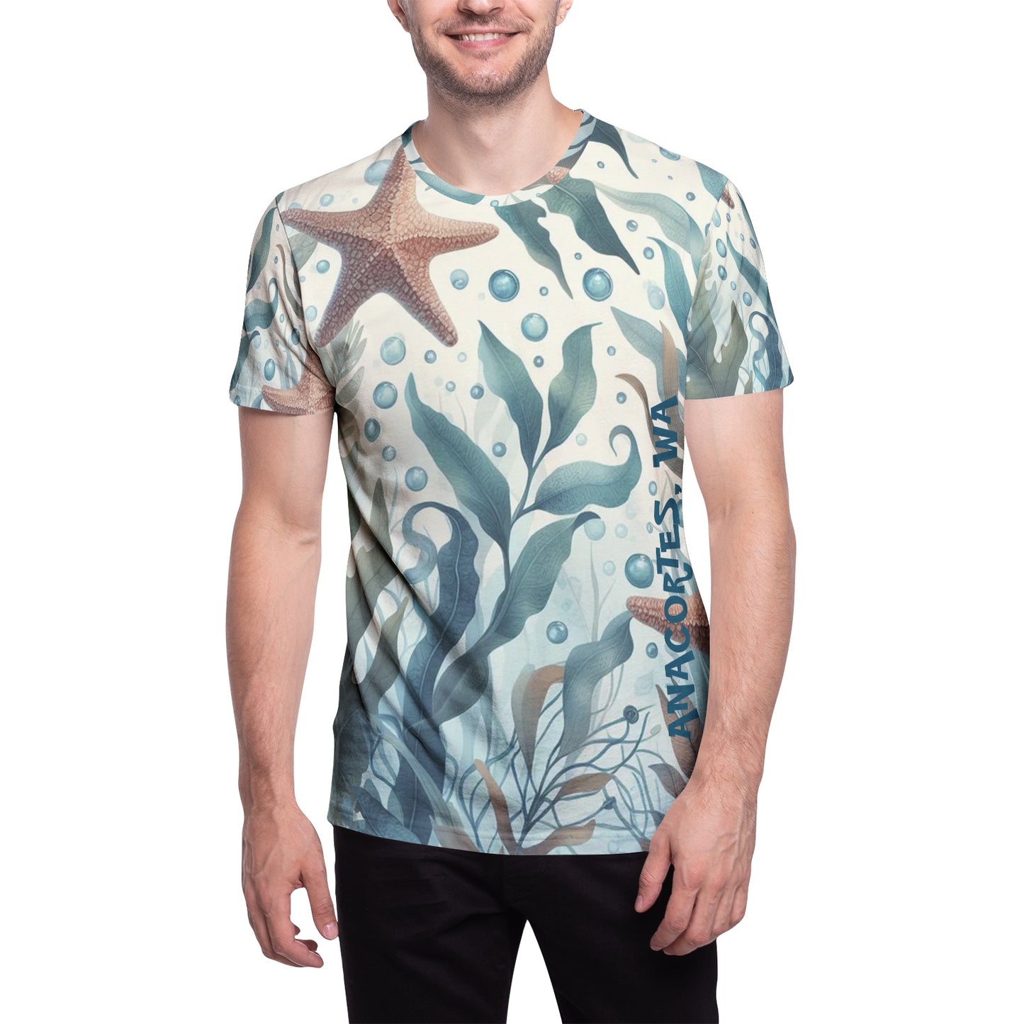 Men's All-Over Print Crew Neck T-shirts