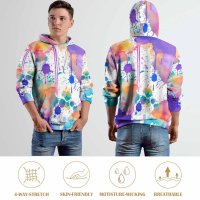 230gsm Men's Cool Hoodie with Double-layer Cap (All-Over Printing)