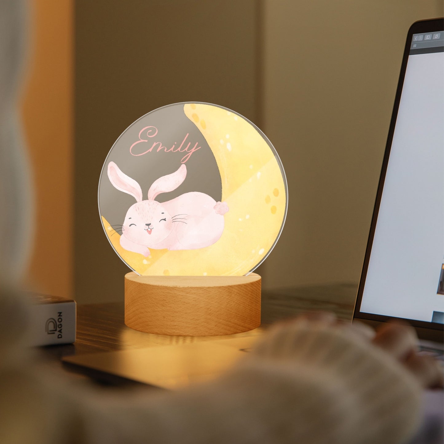 1062. Acrylic Plaque with Stand - Round
