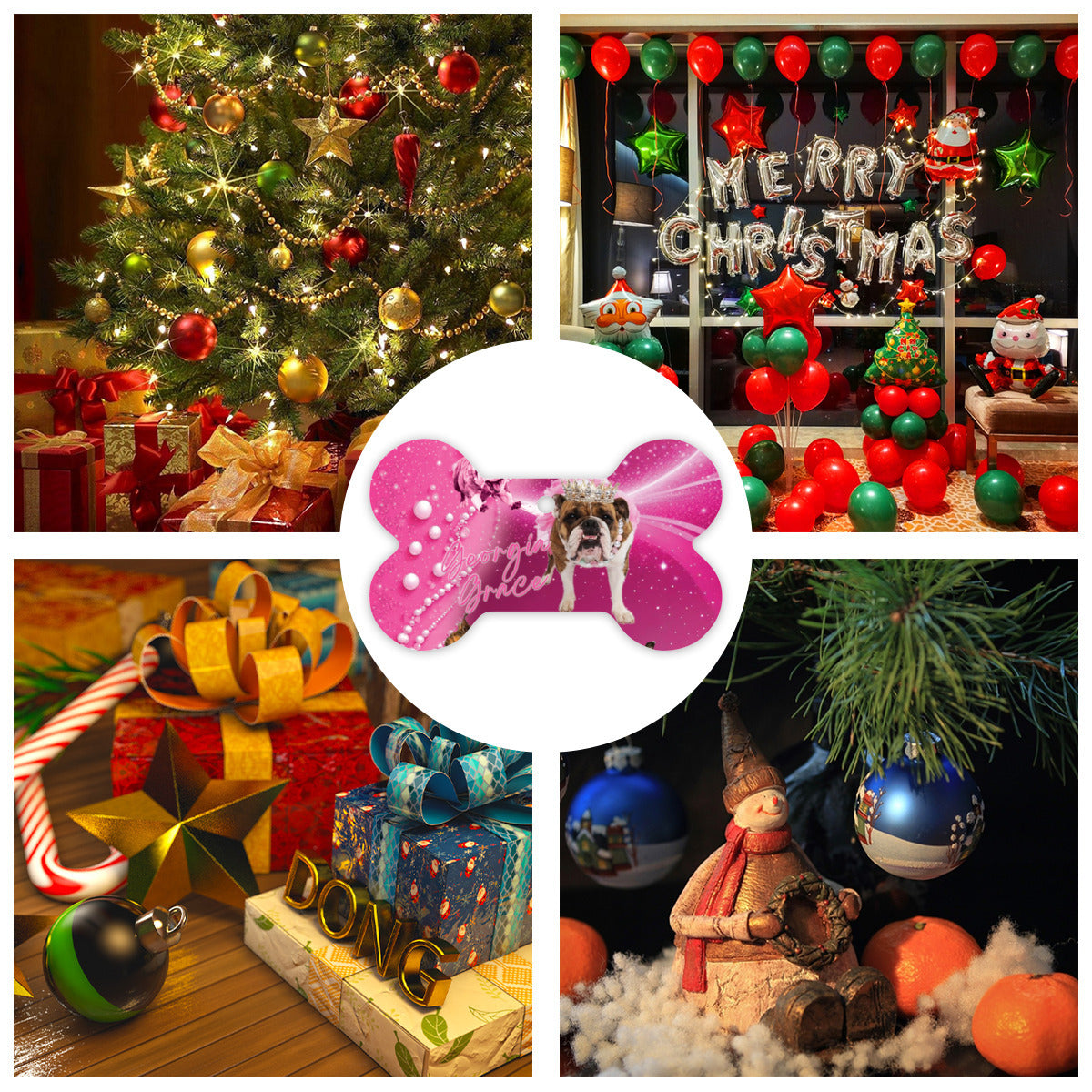 Christmas Day Bone Hanging (Single Side Printing) | High quality metal aluminum