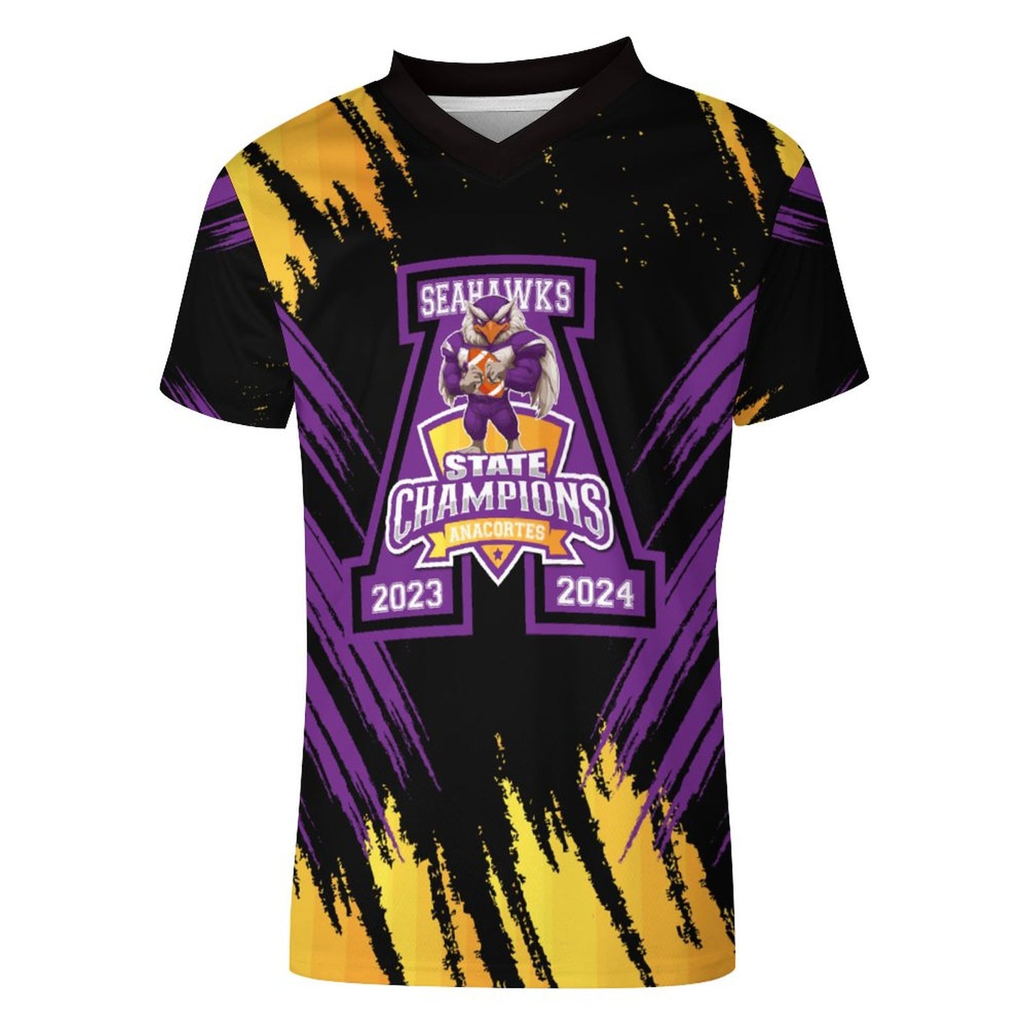 ANACORTES SEAHAWKS STATE CHAMP V Neck Football Jersey