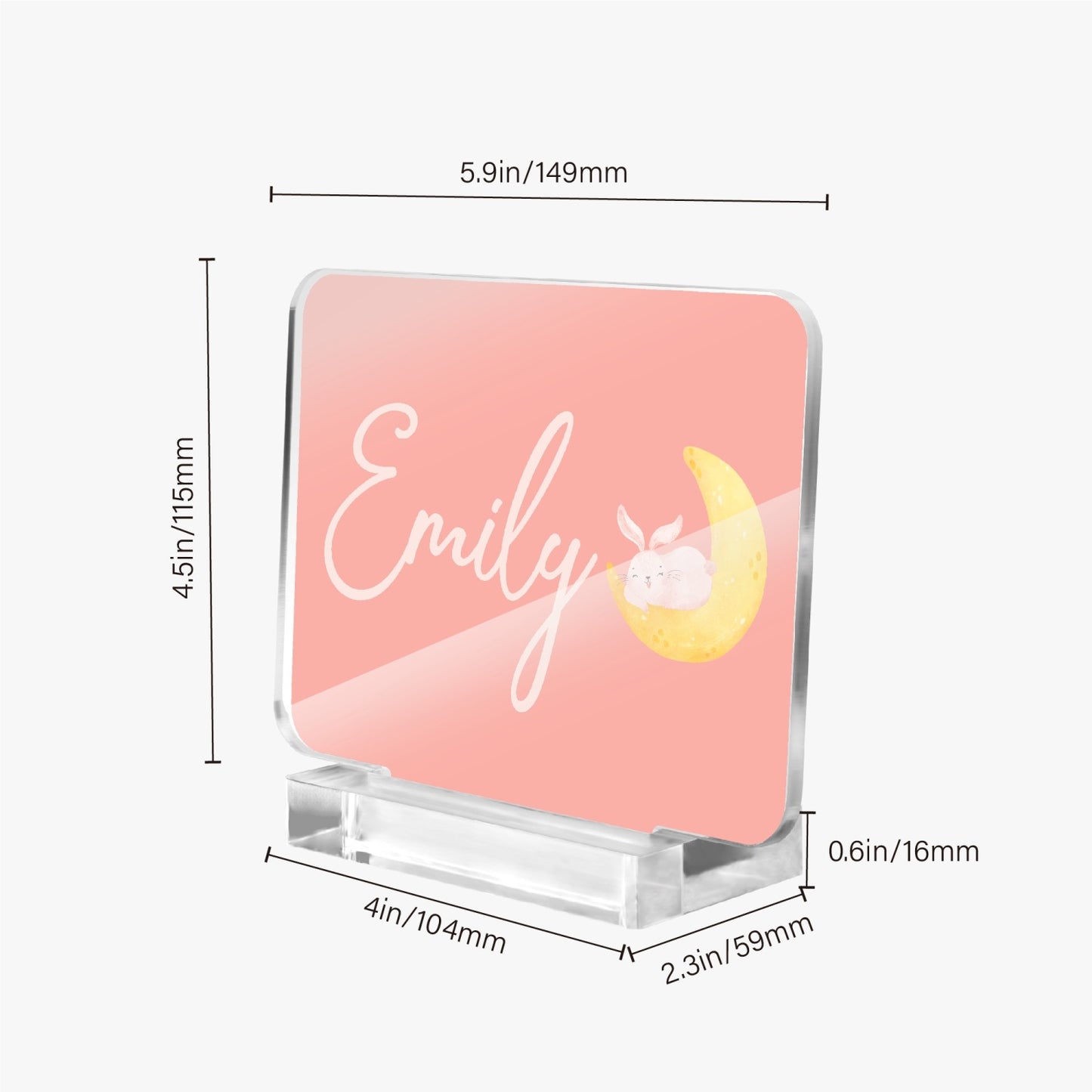 1063. Acrylic Plaque with Stand - Rectangle