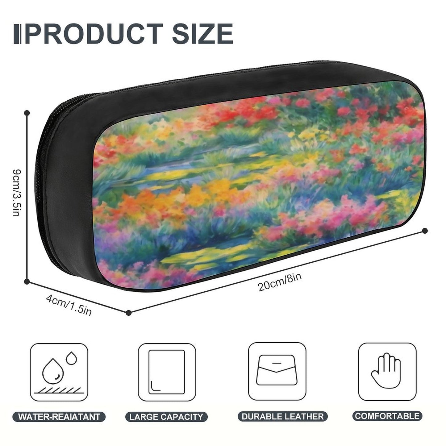 WILDFLOWER POND Leather Pencil Case