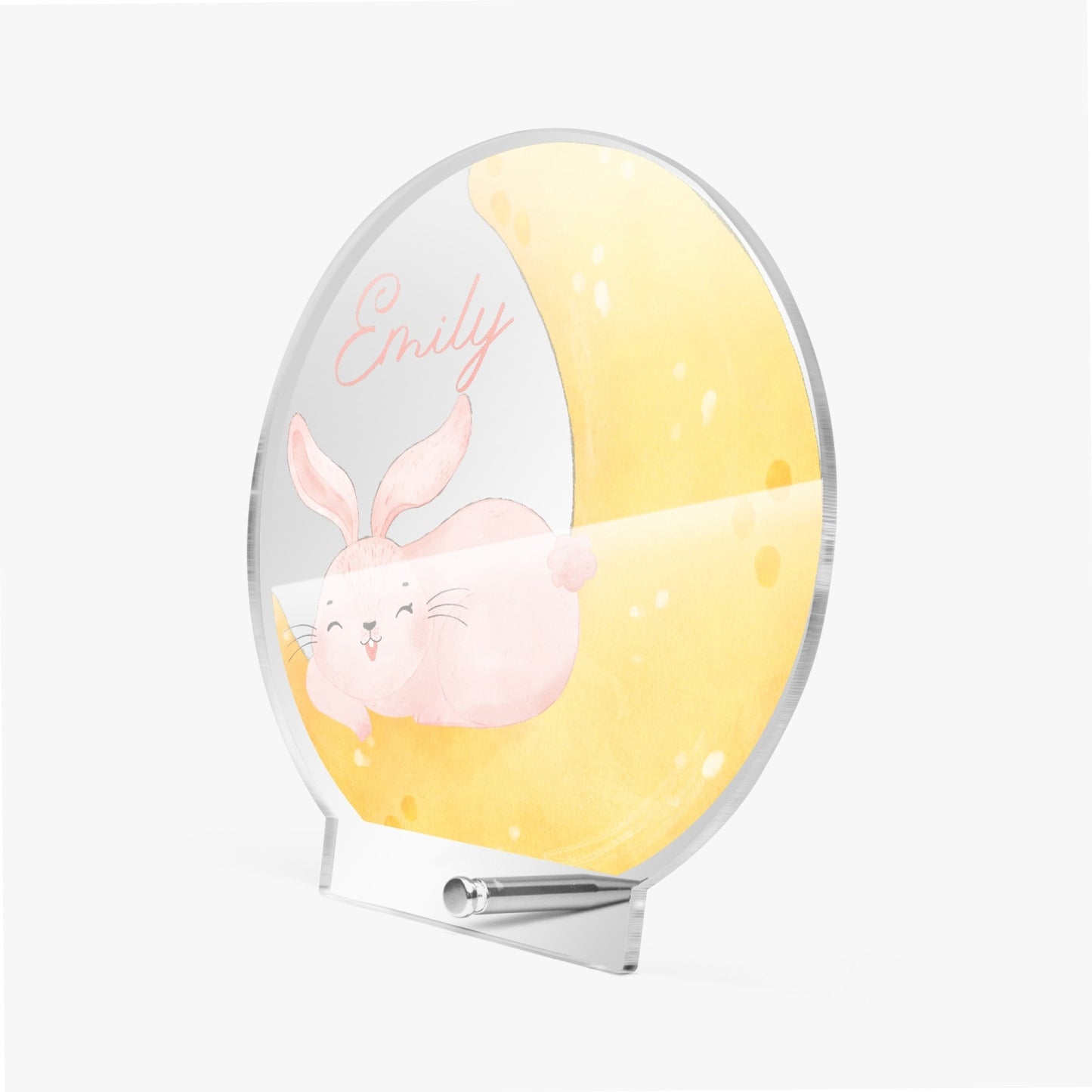 1062. Acrylic Plaque with Stand - Round