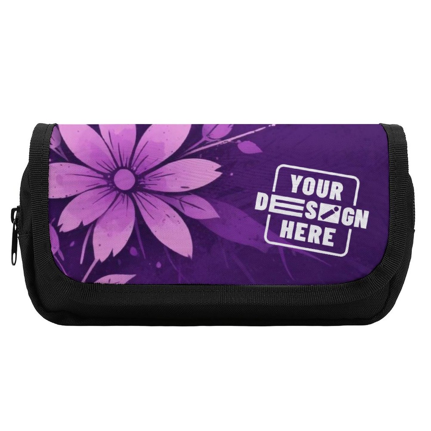 2-Compartment Zipper Pencil Case