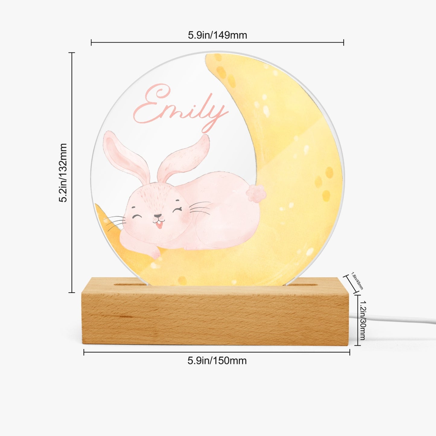 1062. Acrylic Plaque with Stand - Round