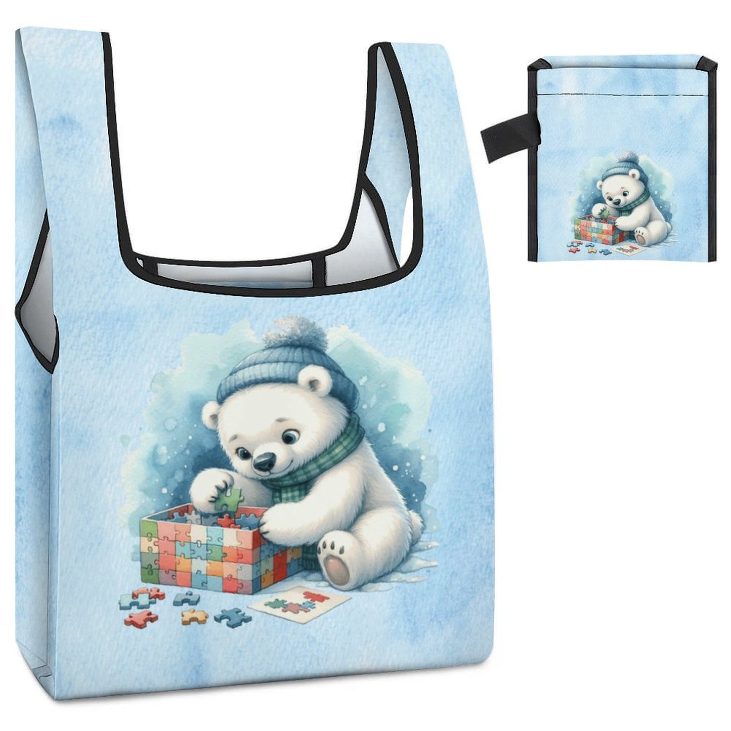 Winter Baby Bear Eco-Friendly Grocery Bags