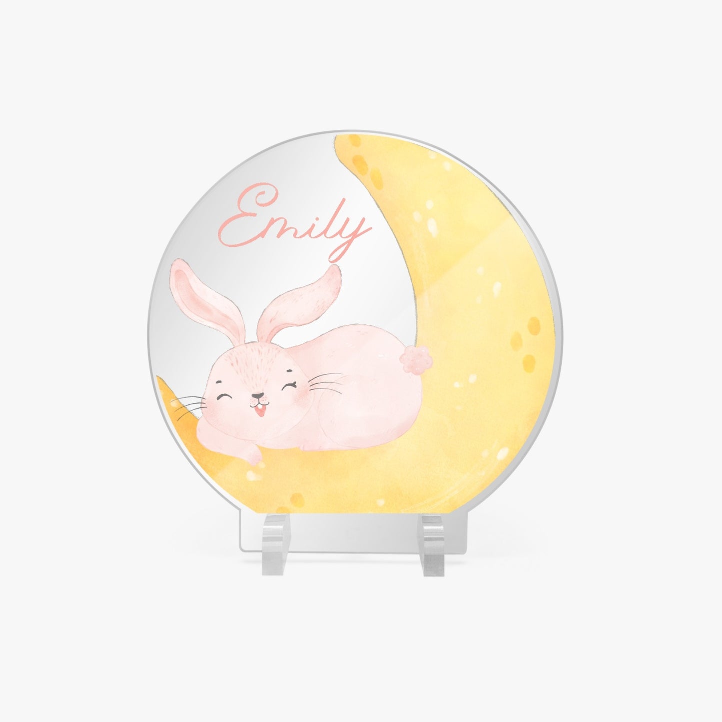 1062. Acrylic Plaque with Stand - Round