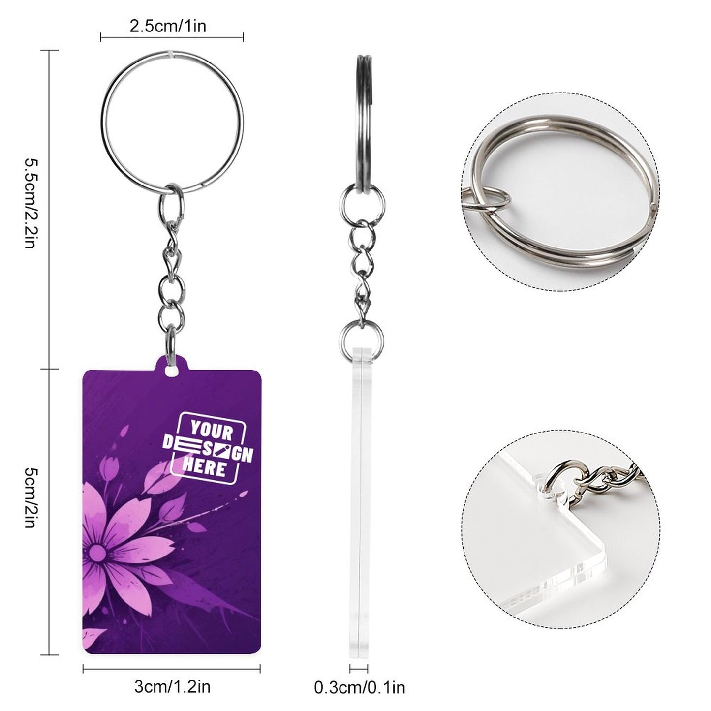 Acrylic Keychain (Dual-sided Printing)