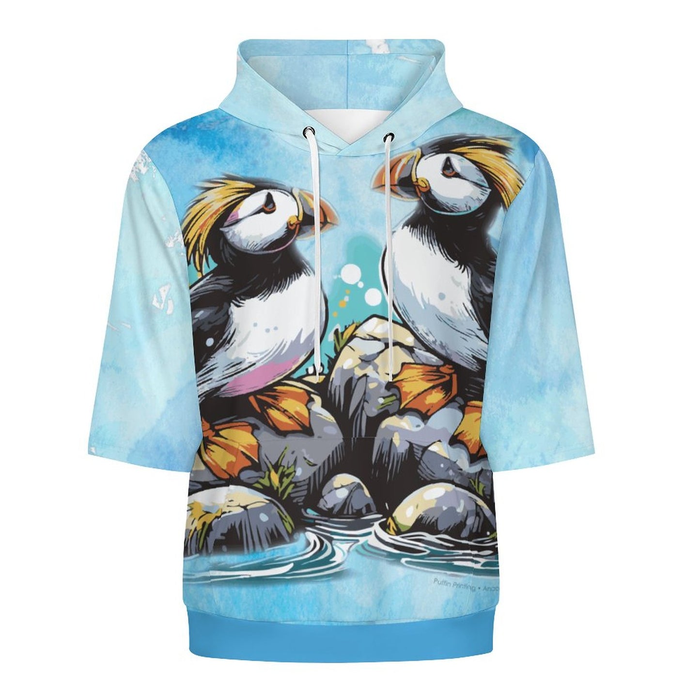 Fun TUFTED PUFFIN Half Sleeve Hoodie