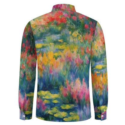 WILDFLOWER POND  Long Sleeve Mens Button Shirt