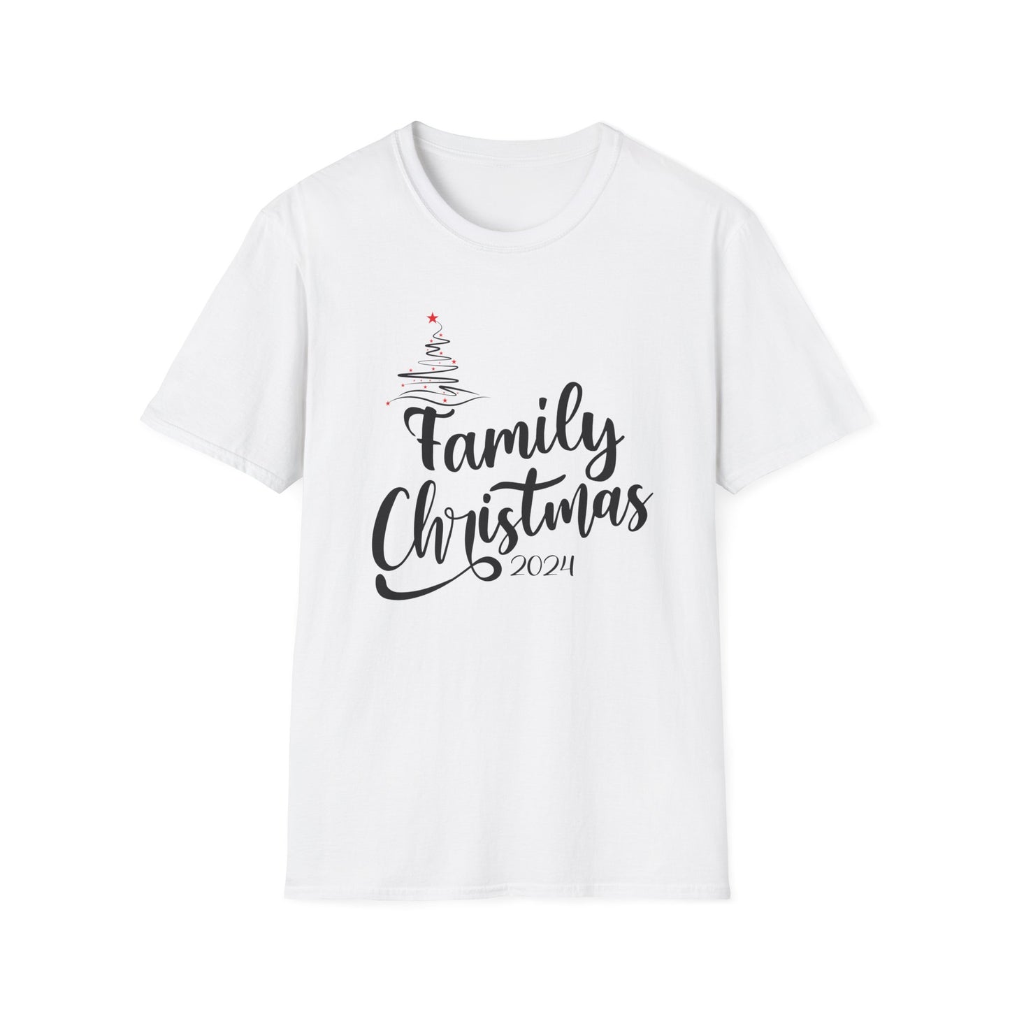 FAMILY CHRISTMAS 2024  TREE  Unisex Softstyle T-Shirt