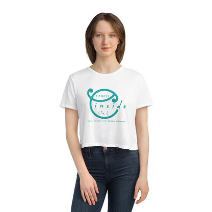 IO FITNESS  Women's Flowy Cropped Tee