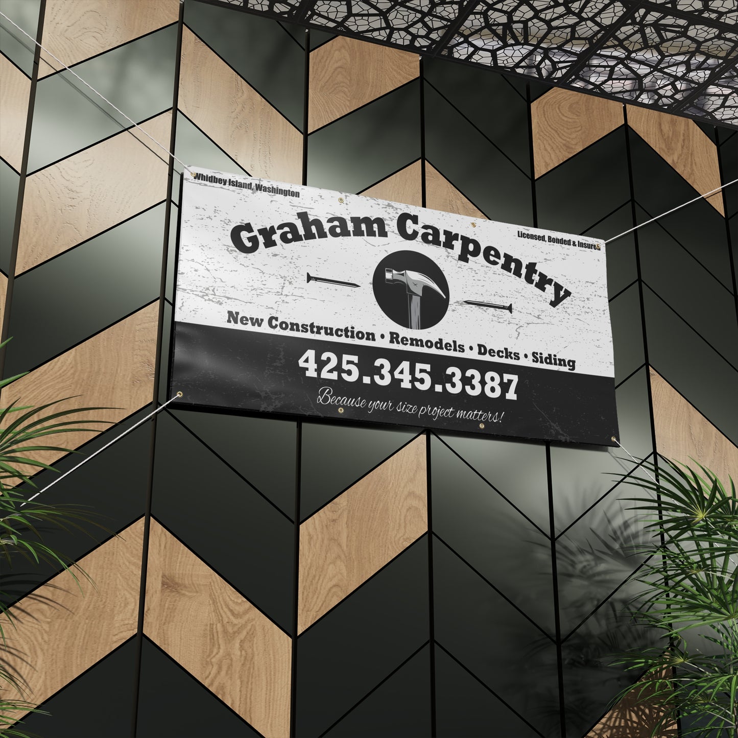 Graham Carpentry Matte Banner 36"x72" 15oz