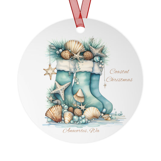 ANACORTES COASTAL CHRISTMAS Metal Ornament