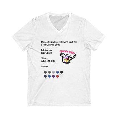 CATALOG Unisex Jersey Short Sleeve V-Neck Tee