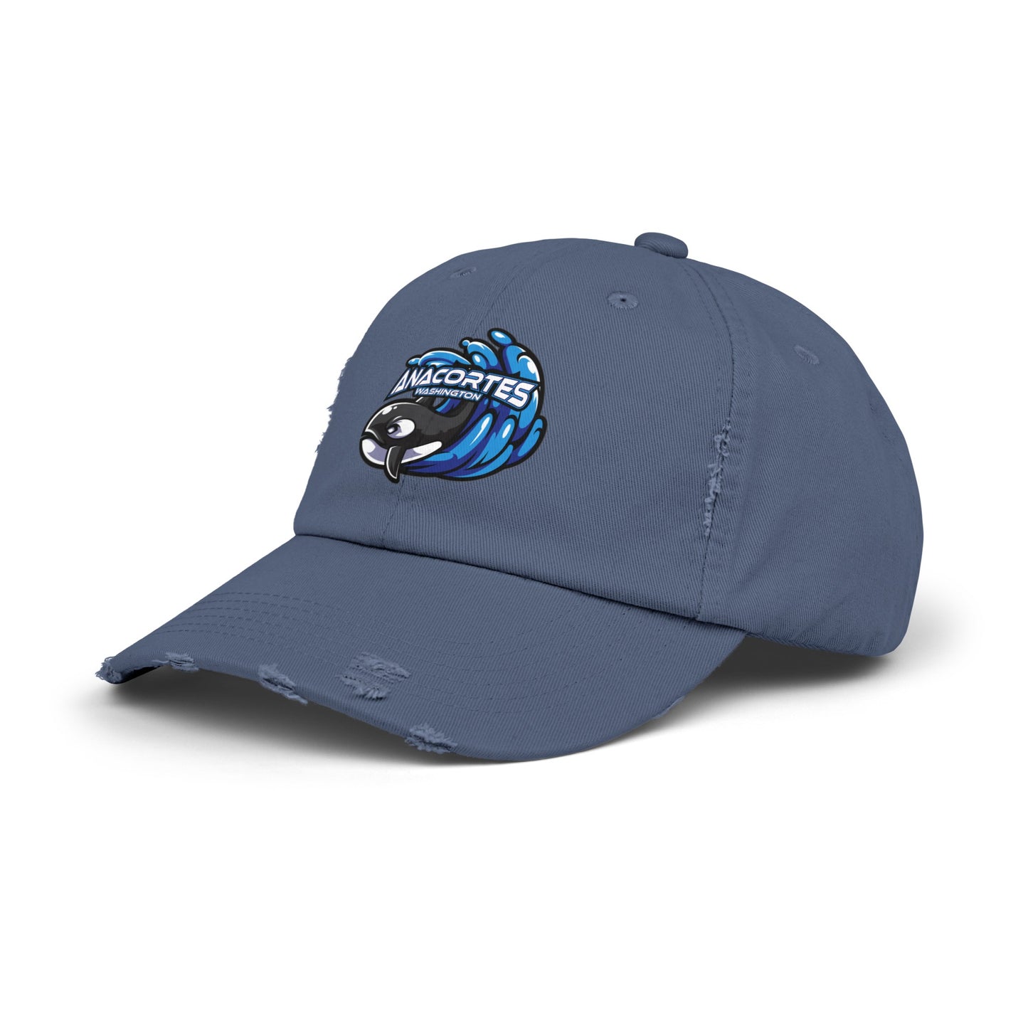 ANACORTES ORCA MASCOT Unisex Distressed Cap