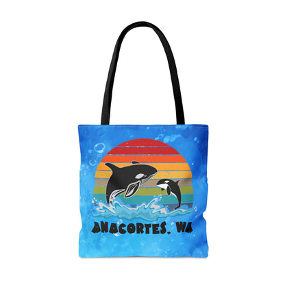 Anacortes Orca Sunset Tote Bag