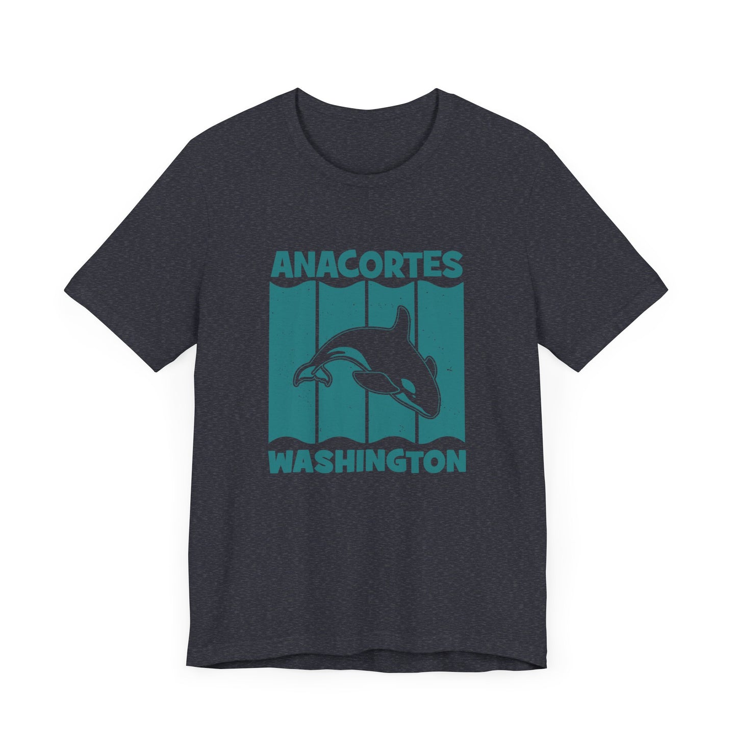 TEAL ANACORTES WHALE  Unisex Jersey Short Sleeve Tee