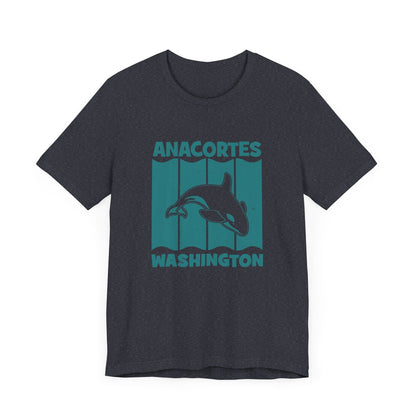 TEAL ANACORTES WHALE  Unisex Jersey Short Sleeve Tee