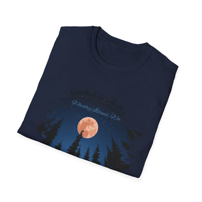 Whidbey Island Moon Night Unisex Softstyle T-Shirt