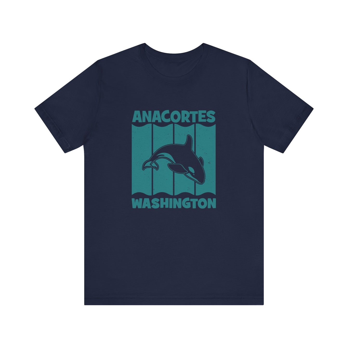 TEAL ANACORTES WHALE  Unisex Jersey Short Sleeve Tee