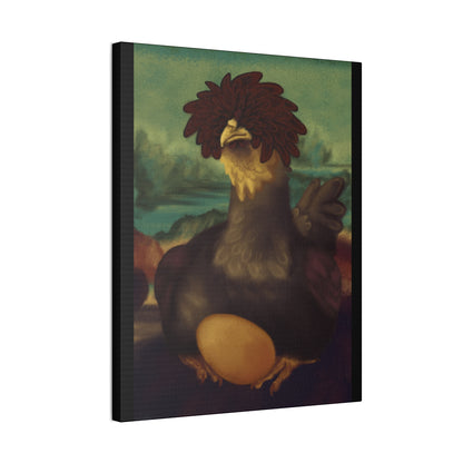 Chicken Lisa by Monues Canvas Stretched, 0.75"
