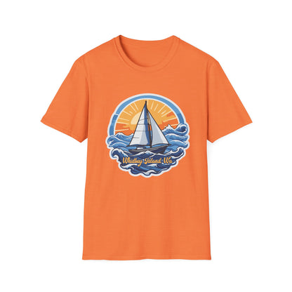 WHIDBEY ISLAND WA  Sunny Sailing Unisex Softstyle T-Shirt