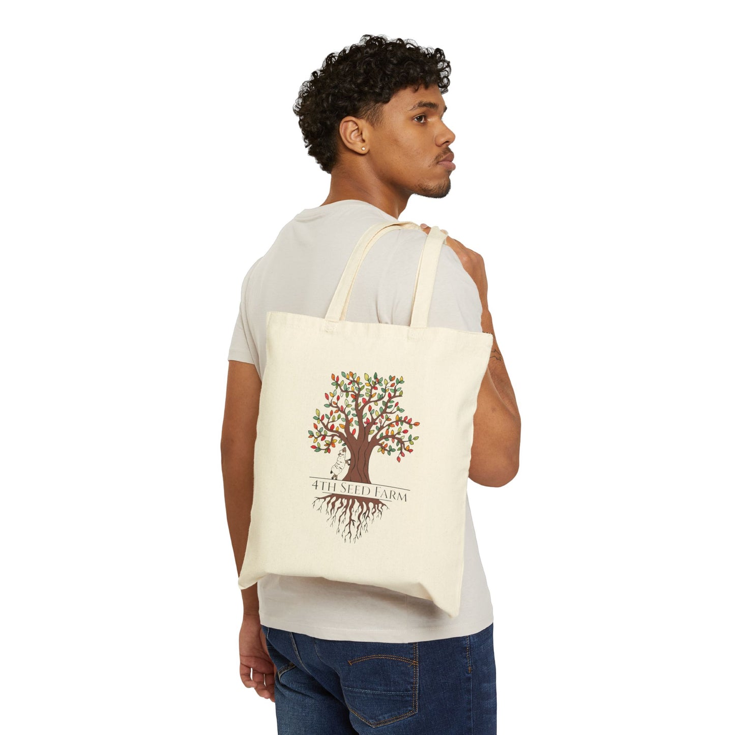 4TH SEED FARM Cotton Canvas Tote Bag