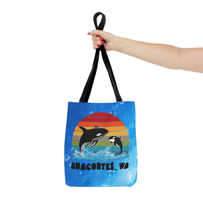 Anacortes Orca Sunset Tote Bag