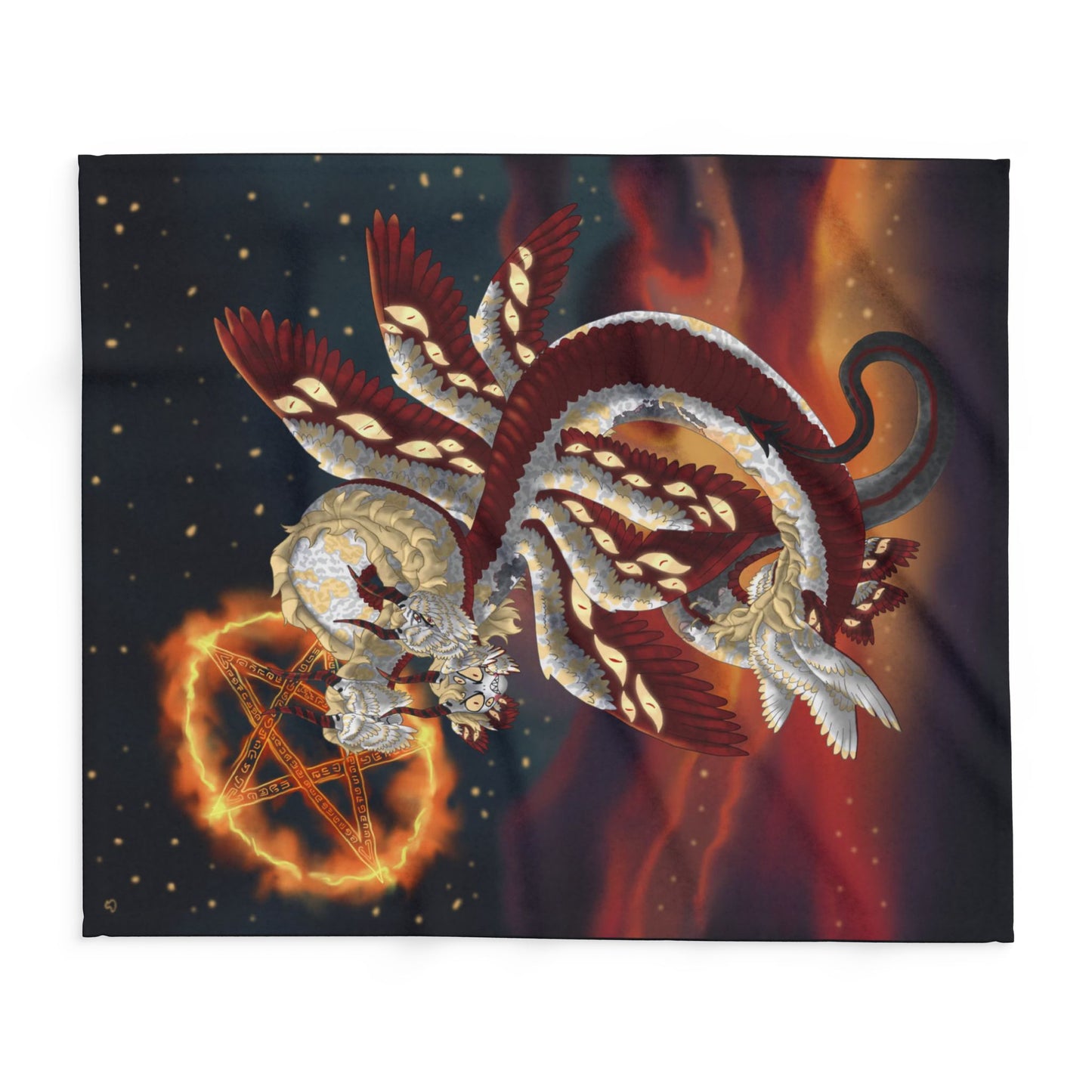 ARACOMA - LUCIFER SNAKE  Fleece Blanket