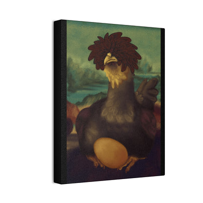 Chicken Lisa by Monues Canvas Stretched, 0.75"
