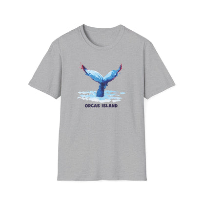 WATERCOLOR WHALE ORCAS Unisex Softstyle T-Shirt