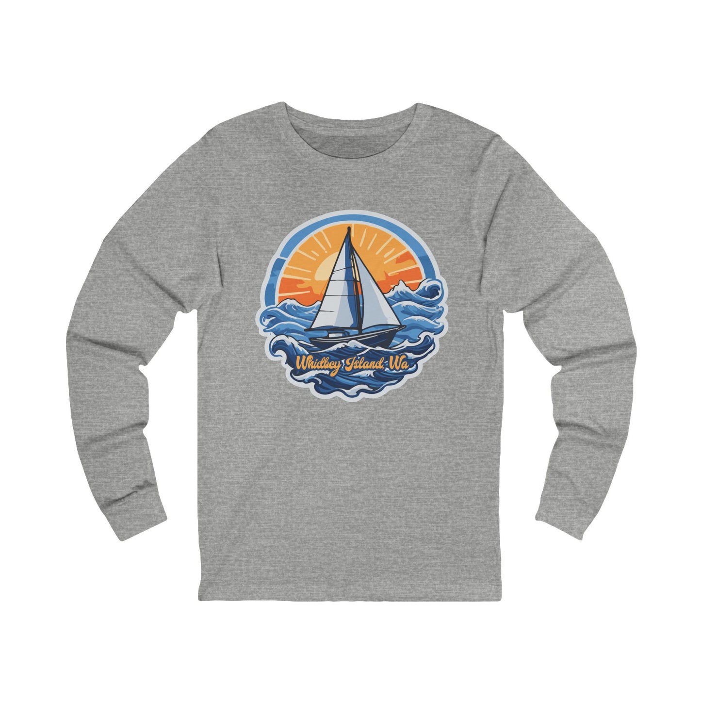 WHIDBEY ISLAND WA  Sunny Sailing Unisex Jersey Long Sleeve Tee