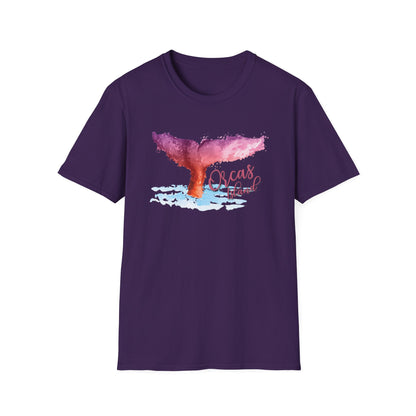 PASTEL WHALE ORCAS Unisex Softstyle T-Shirt