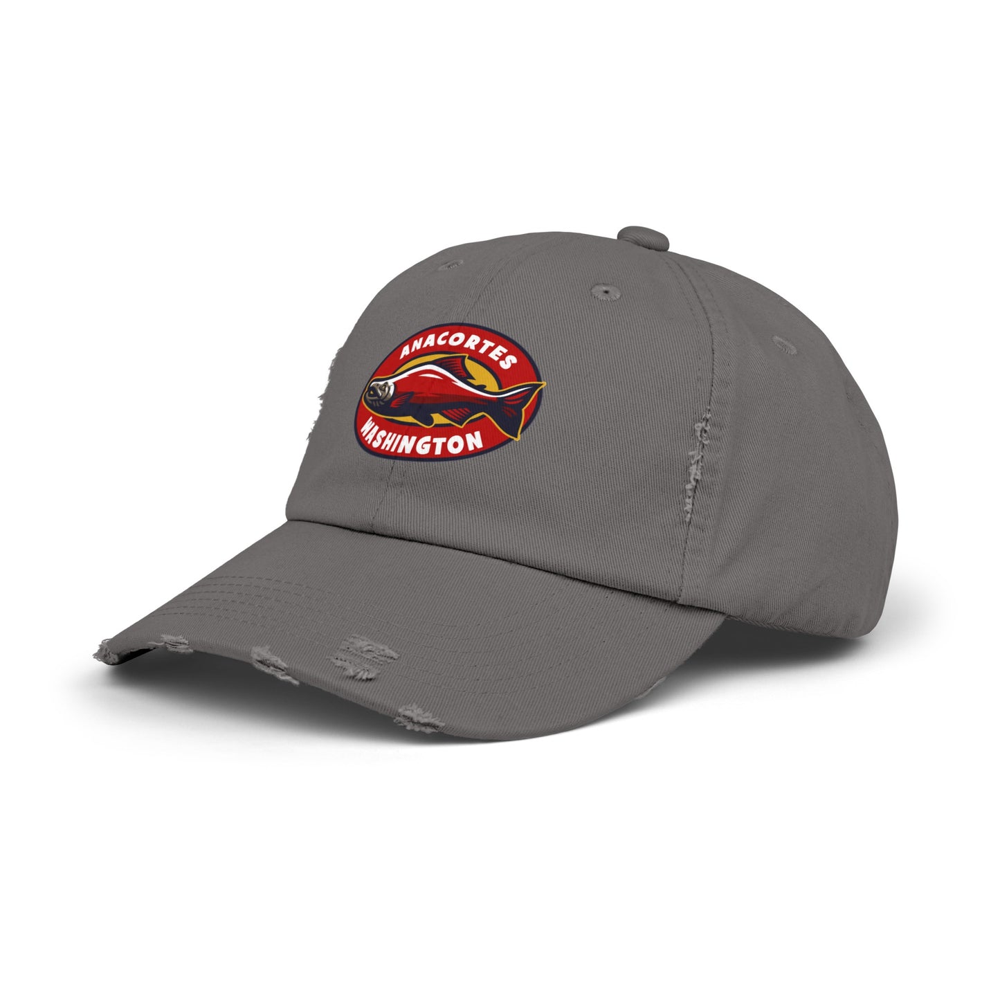 ANACORTES SALMON  Unisex Distressed Cap