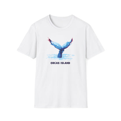 WATERCOLOR WHALE ORCAS Unisex Softstyle T-Shirt