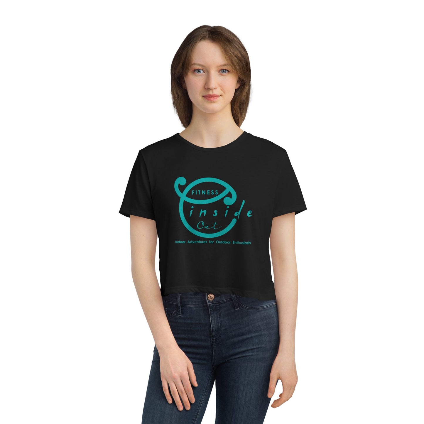 IO FITNESS  Women's Flowy Cropped Tee