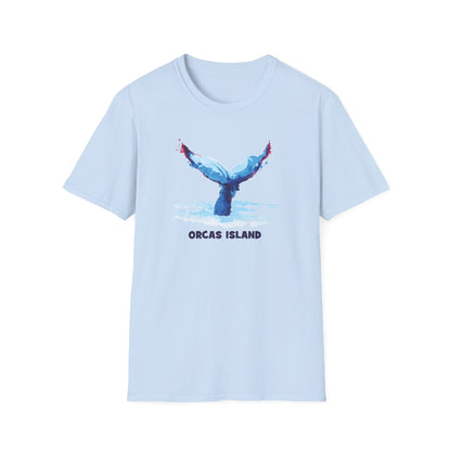 WATERCOLOR WHALE ORCAS Unisex Softstyle T-Shirt