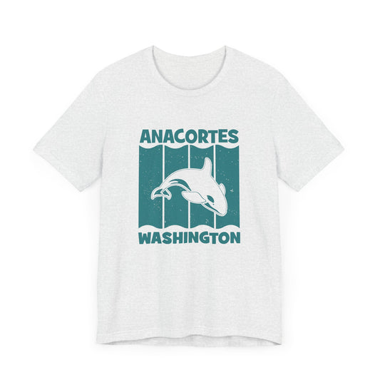 TEAL ANACORTES WHALE  Unisex Jersey Short Sleeve Tee