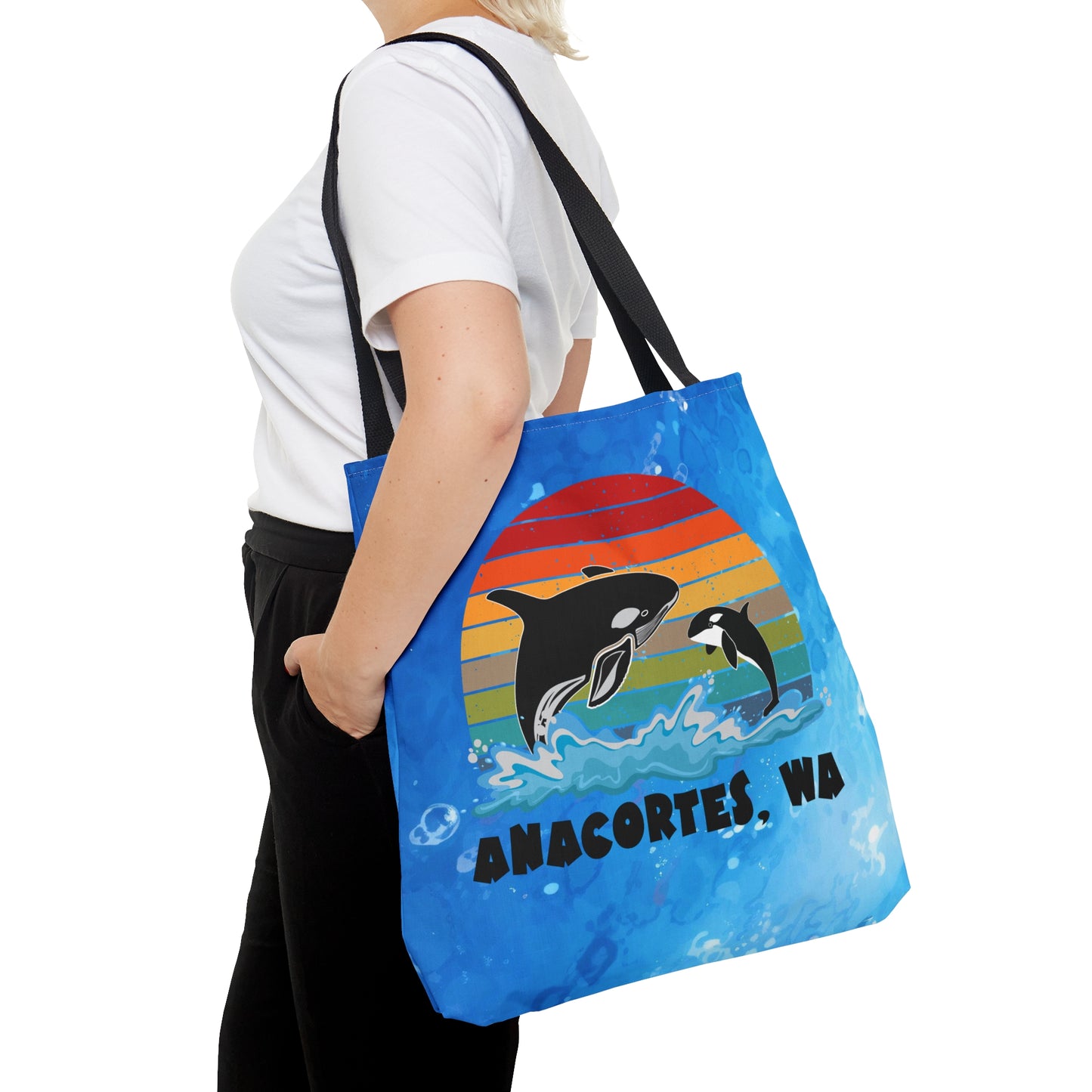 Anacortes Orca Sunset Tote Bag