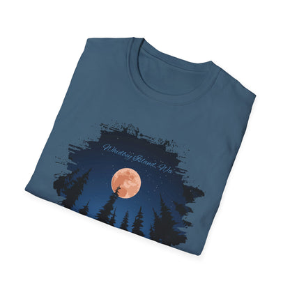 Whidbey Island Moon Night Unisex Softstyle T-Shirt